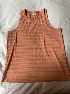 Madewell Sleeveless Striped Tank Top - Coral